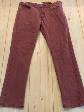 Lee Dungarees Slim Indie Hipster Skater Grunge Burgundy Cargo Pants Size 36 x 32